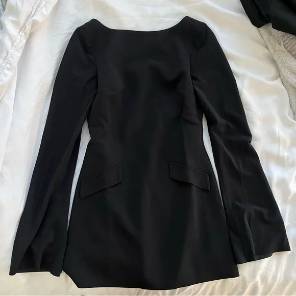 Princess Polly Classic Black Long Sleeve Dress - Picture 1 of 8